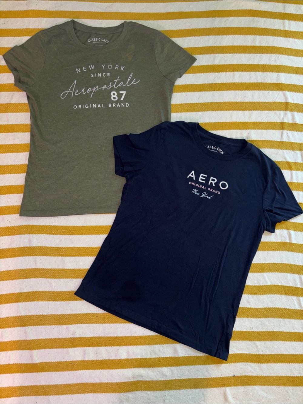 Aeropostale Women's Short Sleeve Logo Tee Duo